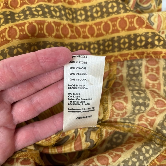 NWOT Free People REVOLVE Imogen Sarong Mini Skirt in Turmeric Made in India - Picture 6 of 10